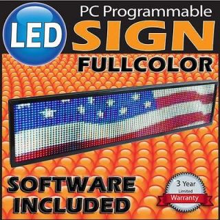 LED Sign Programmable Message Board FULL COLOR Outdoor or Window FREE 