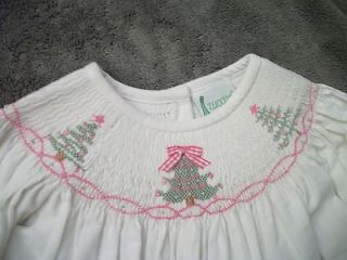   3T ZUCCINI WHITE CORDUROY HOLIDAY SMOCKED BISHOP LONG SLEEVES BOUTIQUE
