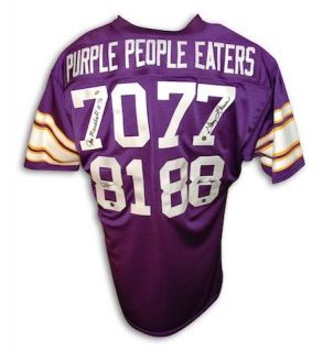Autographed Purple People Eaters Minnesota Vikings Throwback Jersey