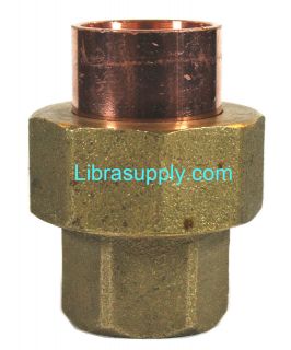 Bag of 10pc. 3/4 Copper Sweat Union Solder Joint (Copper+Brass)