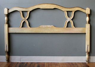 French Provincial Vintage Full Size Headboard Foot board Bed Bedroom 