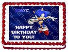   Image Birthday Decoration 1/4 Sheet Cake Topper Sonic Hedgehog A30