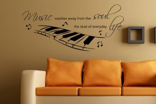 music soul life vinyl wall art home decor piano time