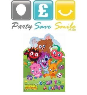 Moshi Monsters Party Invites   Invitations with Envelops   6 Pack