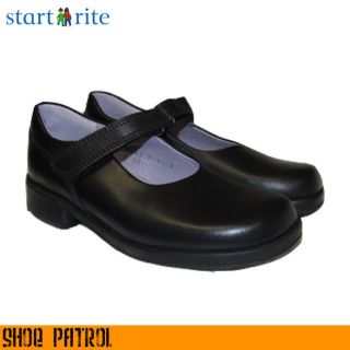 Startrite Quick Step Juniors Girls Black School Formal Shoes (UK size 