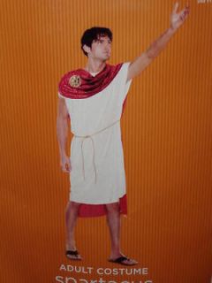 NEW ADULT MENS SPARTACUS KING DRESS MEDIVAL HALLOWEEN COSTUME XL & ONE 