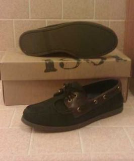 sperry topsider black amaretto suede boat shoe size 9 time