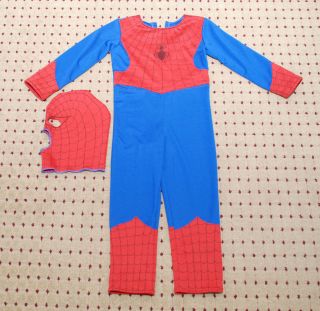 boys spiderman halloween costume jumpsuit outfit size 4t