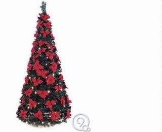   Instant Pop Up Lighted Poinsettia Christmas Tree Decoration NO LIGHTS