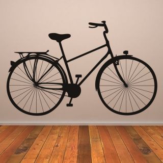 Old Fashioned Pedal Bike Transport Wall Art Sticker Transfers