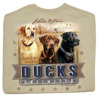 Ducks Unlimited Short Sleeve Crewneck T Shirt Great Hunting Dogs IV 