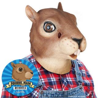 SQUIRREL LATEX MASK Full Size Halloween One Size Fits Most Costume 