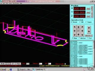 stepper motor router 3 axis cnc software quickstep3 time left