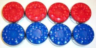 new regulation shuffleboard puck set 4 red and 4 blue