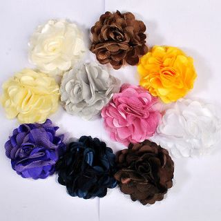 18color Wholesale Delightful Silk Flower Brooch Corsage Headband 