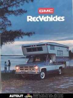 1975 gmc pickup camper travel trailer brochure 