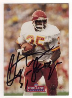 CHRISTIAN OKOYE 1992 Pro Line Profiles Autograph #4 Kansas City Chiefs 