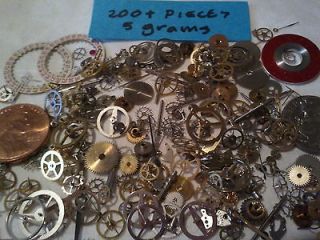 Steampunk 5g Tiny Vintage Watch Parts Brass Gears Cogs Altered Art DIY 