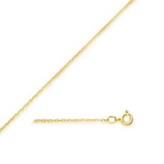 14K 16 Solid Yellow Gold Light Pendant Rope Chain Necklace with 