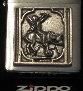 zippo square series lighter indian horse mint in box one