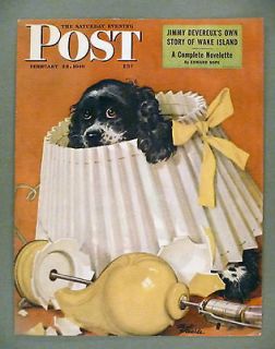 Albert Staehle   Saturday Evening Post WINDOW SIGN from 1946 with 