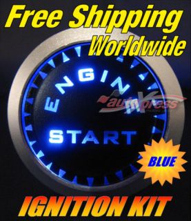 push start button kit ignition engine starter blue from hong