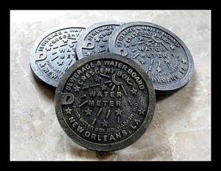 Cast New Orleans Water Meter Water Box Drink Coaster Set ** FREE 