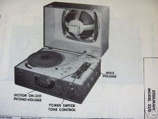 steelman 330 phonograph record player photofact  5