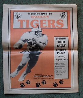 Meet the Massillon Tigers 1983 84   16 page tabloid newspaper