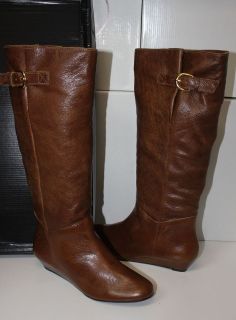 Steven by Steve Madden Intyce cognac brown leather tall boots NEW
