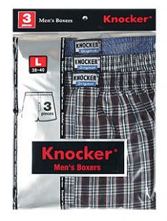 Mens Knocker Plaid BOXER SHORTS Underwear Cotton Blend S M L XL 2XL 