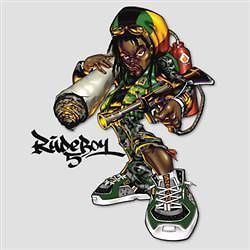   Tshirt Rude Boy Rasta Reggae Hiphop Smoke Weed Gun DJ Turntable