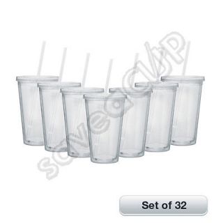   Tumblers Insulated Double Wall Cups with Lid and Straw 16oz BPA Free