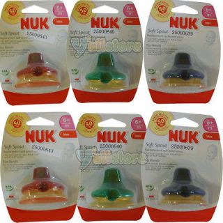   NUK Replacement Spouts Latex BPA Free 6M+ for NUK Learner Sippy Cups