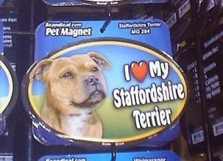 Staffordshire Terrier 6 inch oval magnet for car or anything metal 