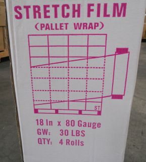 18 x1500 feet stretch film pallet wrap 80 gauge package