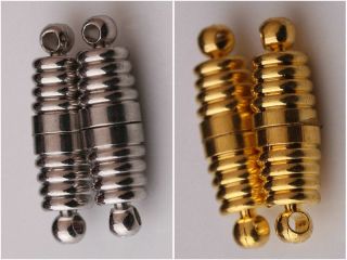   /30/50 Set White K/Gold Plated Strong Magnetic Clasp 18*5mm Wholesale
