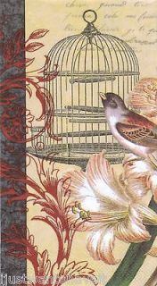   BIRD CAGE #40465 Guest Towel Size for Crafts Decoupage Projects