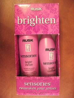 Rusk Sensories Bright Shampoo Conditoner Pack + GIFT Blonde Salon Hair 