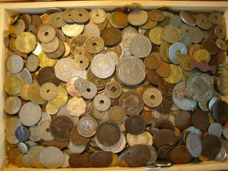 120 Old World And UK Coin Dated From The 1900s. coins bulk lot