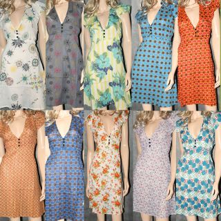 New Ladies Cotton Summer Dress Size 8 10 12 14 16 Various Patterns 