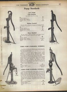 1916 ad myers windmill head force pump water well time