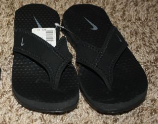 NEW Boys Nike Celso Black Flip flop thong sandals water shoes 11, 12 