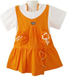 Pecs Outfit Set T Shirt Dress Yellow Children Clothes PLUS Size 12M 