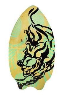 teal waves and black panther graphic skim board 37 in