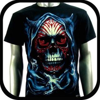 RC Survivor T Shirt Biker 3D Skull Tattoo T25 Sz XXXL 3XL Glow In The 