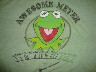   Muppets Kermit The Frog Awesome Meter Green Graphic Print T Shirt XL