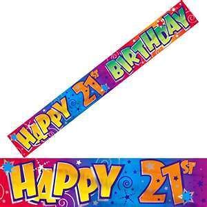 happy 21st birthday foil banner  5 25  free 