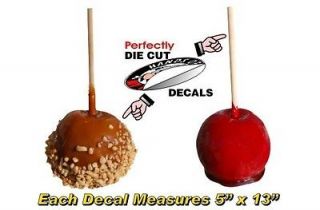 Candy and Caramel Apple 5x13 Decals for Concession Trailer Sign 