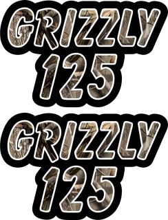 Grizzly 125 4x4 Camo Gas Tank Graphics Decals Stickers Atv Quad